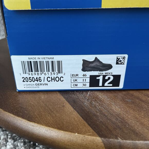 Skechers Mens Size 12 Slip-ins Garza Gervin 205046 Brown Memory Foam Sneakers - Picture 12 of 13